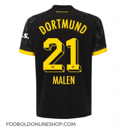Borussia Dortmund Donyell Malen #21 Udebanetrøje 2023-24 Kortærmet
